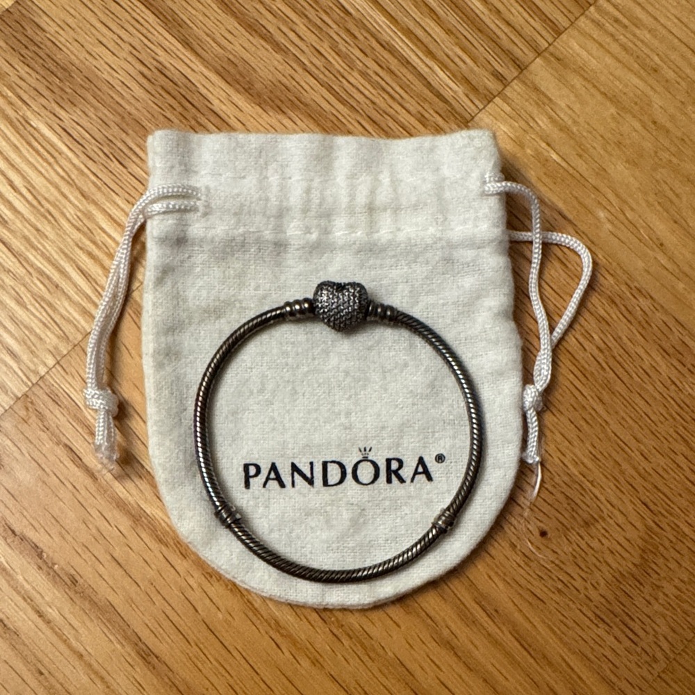 Pandora Silver Bracelet with Heart Charm